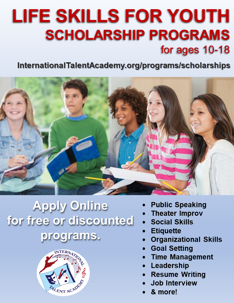 ITA Life Skills for Youth Scholarships program flyer_2021